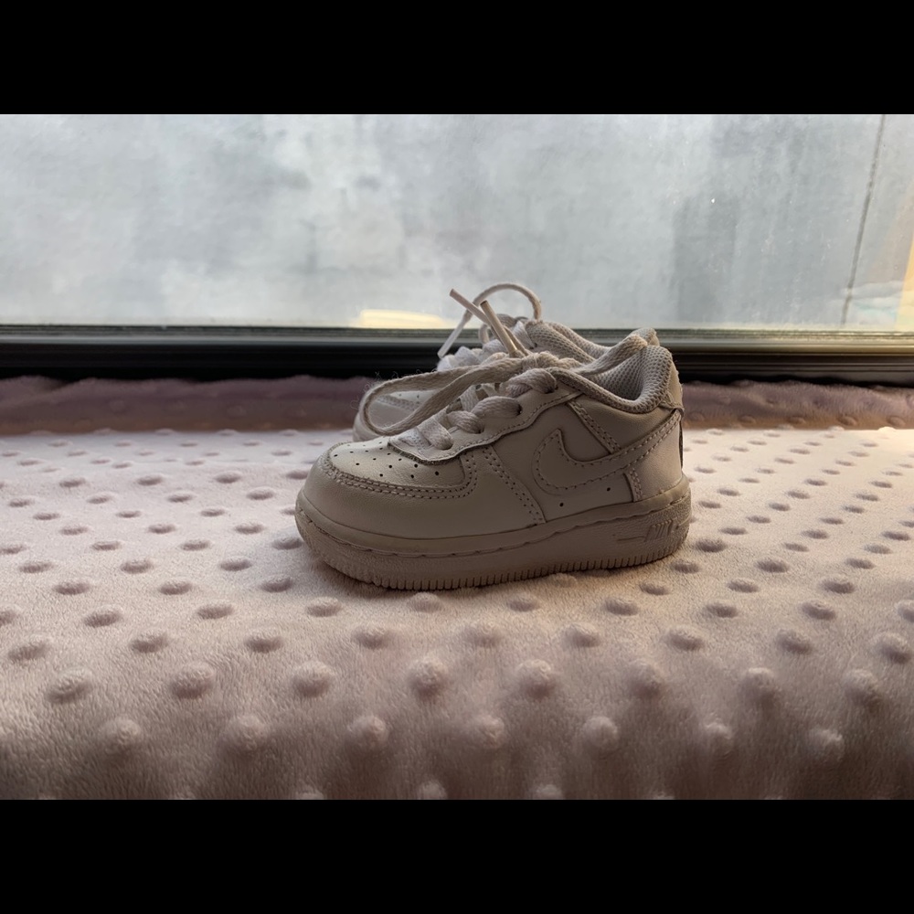 Baby girl white Air Force 1’s